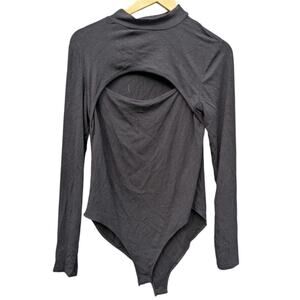 Black bodysuit sexy ballerina goth dark romantic long sleeve plus size XL